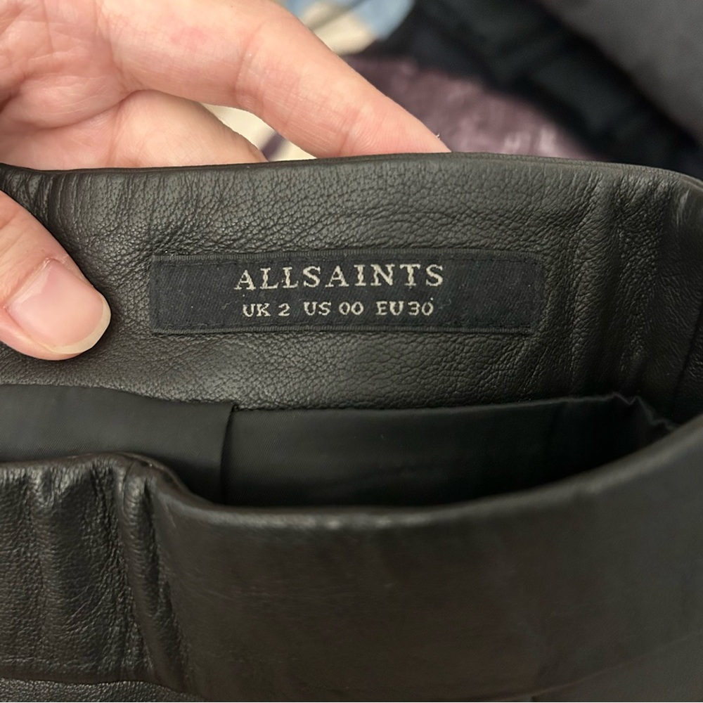 All Saints Leather Skirt US00 - Picture 2 of 3